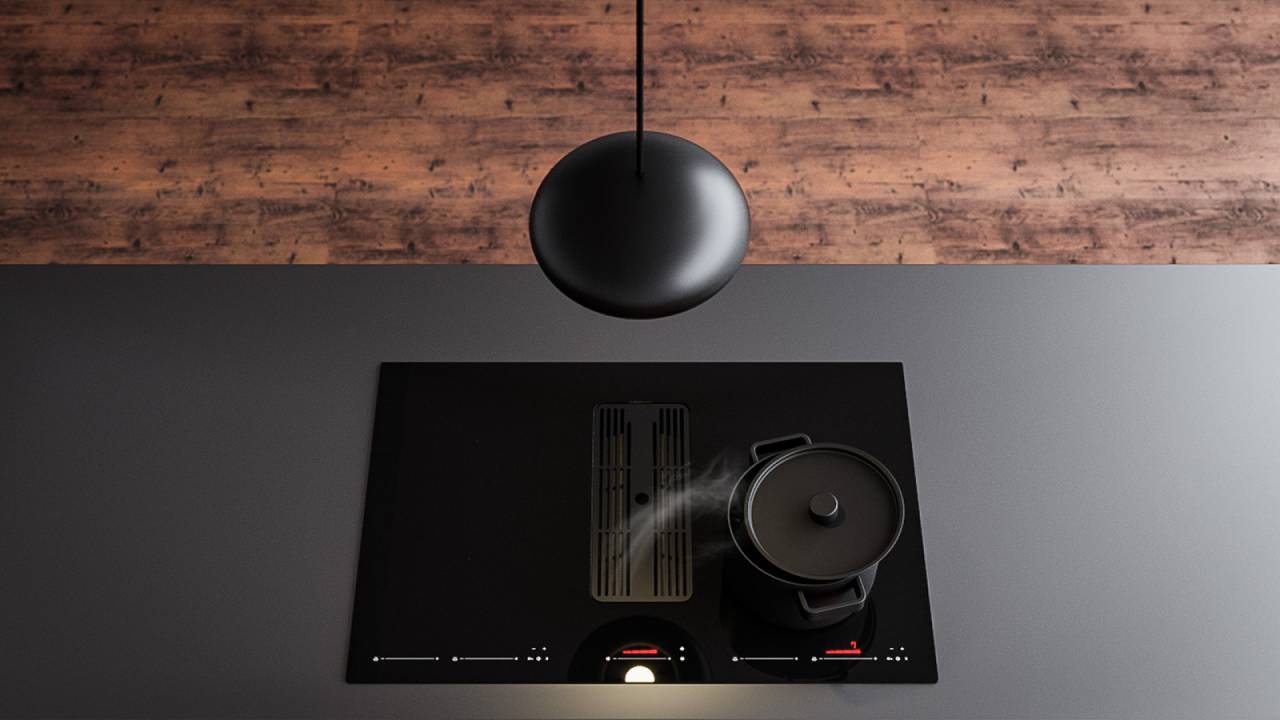 SIRIUS - S-DDH6 AUTOMATIC elszívó indukciós főzőlappal, fekete SENSE lámpával