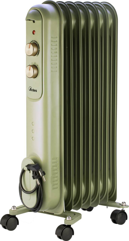 ARDES 4R07VIN Elektromos olajradiátor 7 tagos 1500W Zöld
