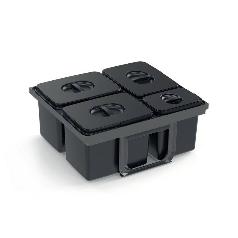 EKOTECH - Beépíthető hulladékgyűjtő JAZZ 60 - 2x12 liter+3x5 liter