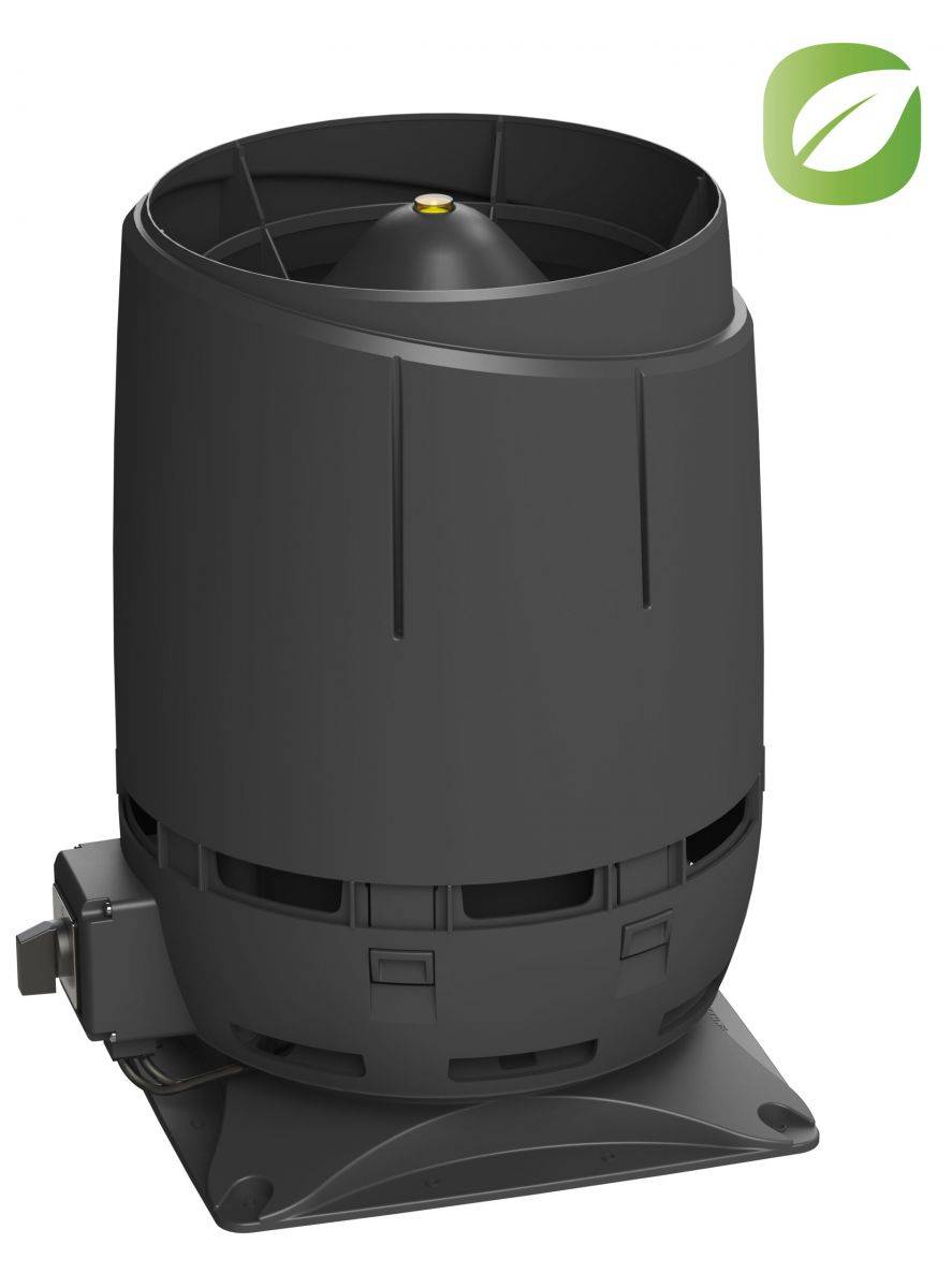 Vilpe ECo125S FLOW tetőventilátor, szürke