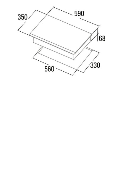 CATA - Beépíthető domino indukciós főzőlap IB-2 PLUS BK