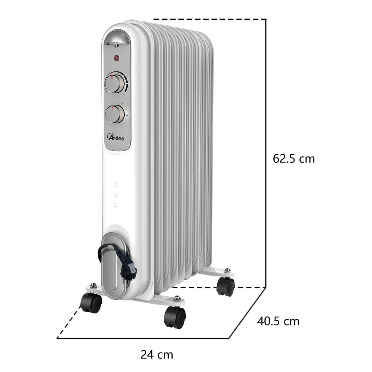 ARDES 4R09S Elektromos olajradiátor  9 tagos 2000W szürke