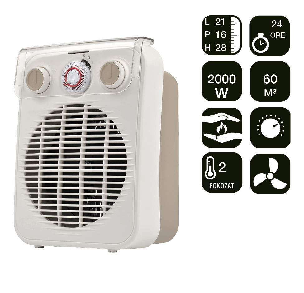 ARDES 4F10TI Ventilátoros hősugárzó IP21 védelem
