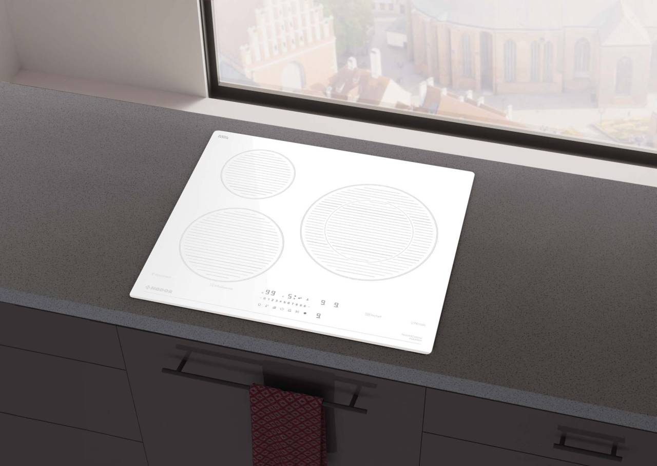 NODOR - Beépíthető indukciós főzőlap NorCoock IH-N6286 SW fehér Hob to Hood