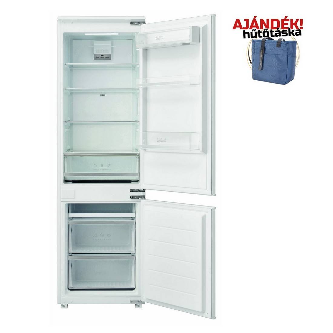 CATA - Beépíthető hűtőszekrény CI-54177 ST/D + Ajándék hűtőtáska