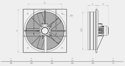 BVN - Ventilátor B5PAT-600