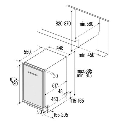 CATA - Beépíthető mosogatógép LVI-48010 - 10 terítékes