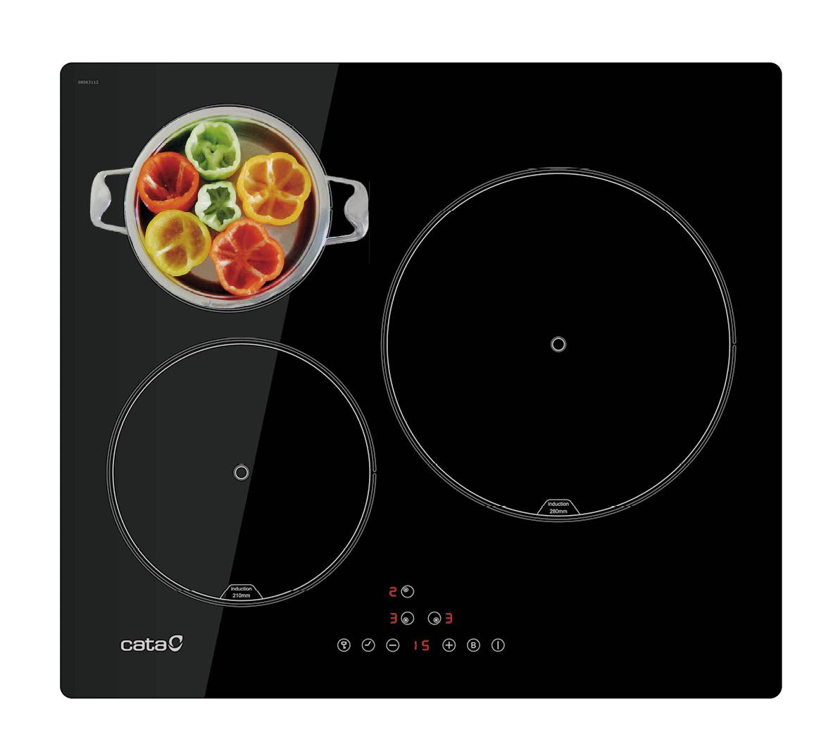 CATA - Beépíthető indukciós főzőlap IB-6303 E2 BK fekete