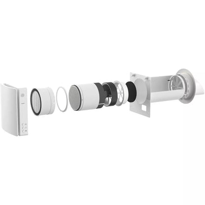 HOLTOP/AIRWOODS AV-TTW5-W egyhelyiséges hővisszanyerős szellőztető automata zsaluval, WiFi csatlakozással, páraérzékelő szenzorral, pollenszűrővel
