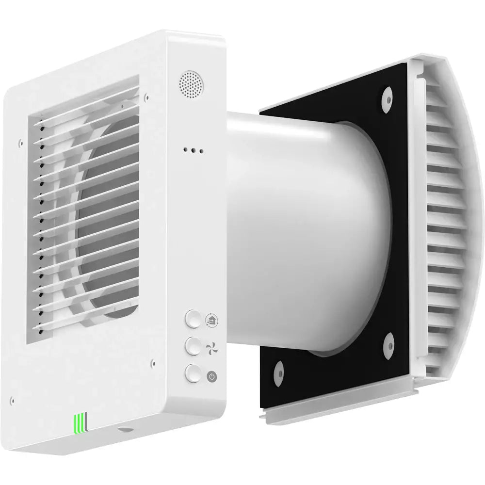 HOLTOP/AIRWOODS - AV-TTW5-W NCIE15CO2 egyhelyiséges hővisszanyerős szellőztető automata zsaluval, WiFi-vel, CO2 érzékelővel, 15 - 25 cm falhoz