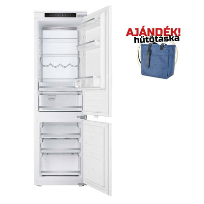 NODOR - Beépíthető hűtőszekrény kombinált NorFrost HAIL-177 TNF BI SL + Ajándék Hűtőtáska