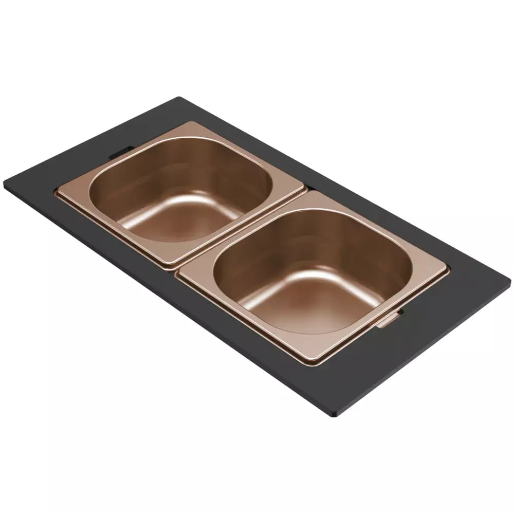 ELLECI - Tároló edény kétrészes gourmet 378 HPL kerettel - Bronz