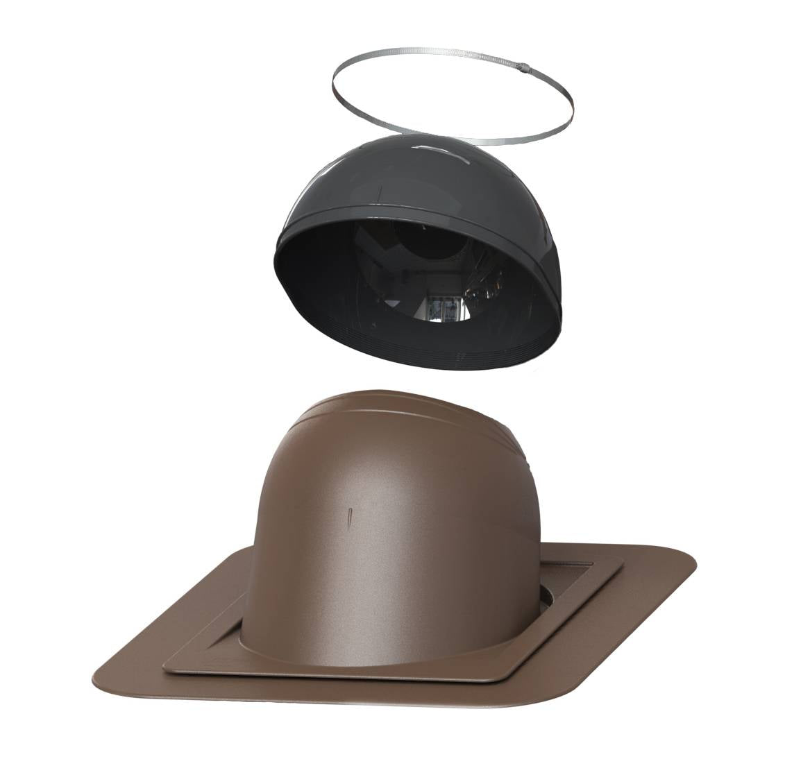 VILPE® 2. számú kör keresztmetszetű kéményátvezető elem (270 - 385), barna