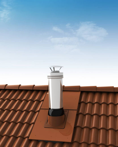 VILPE® 2. számú kör keresztmetszetű kéményátvezető elem (270 - 385), szürke