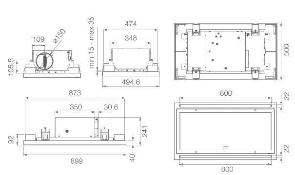 Elica - Páraelszívó CLOUD SEVEN IX/F/90