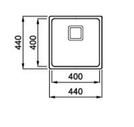 ELLECI - Mosogatótálca W-Square 400 inox munkalapra, munkalap alá és szintbe is szerelhető