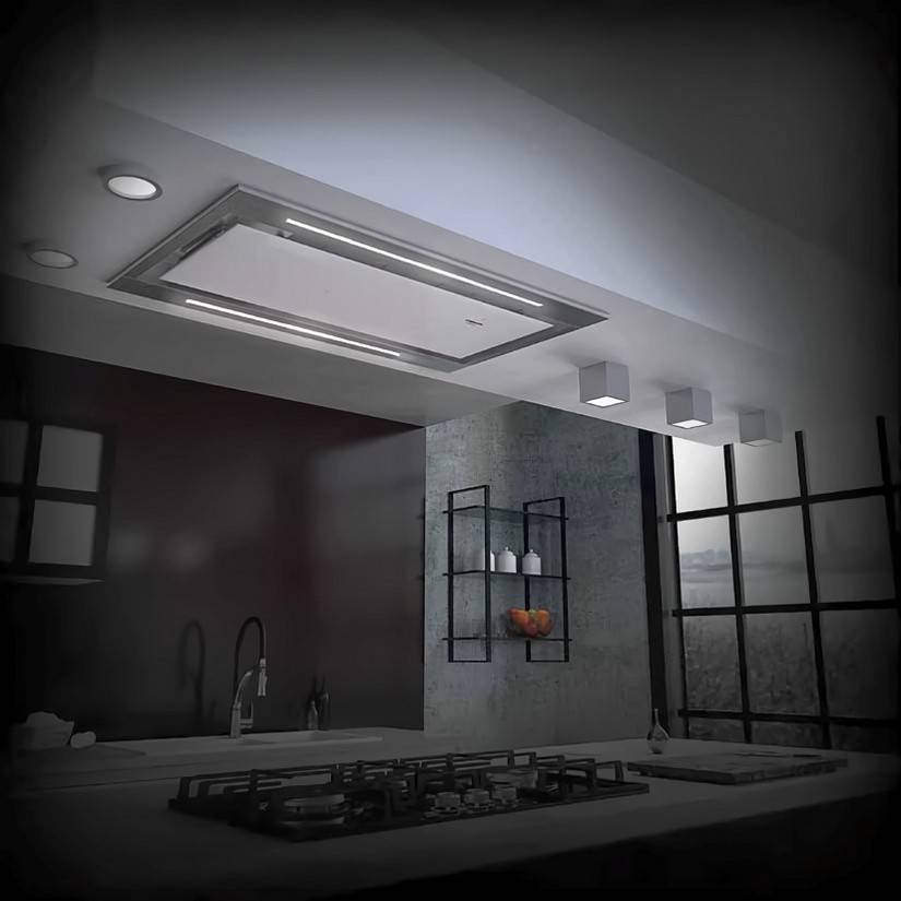 Nodor - Páraelszívó NorBreeze ISLA DEIMOS 1000 RF Inox/Fehér hob to hood + plazma filter QUADRO 800 R