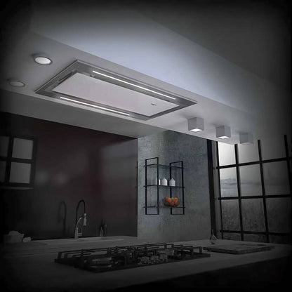 Nodor - Páraelszívó NorBreeze ISLA DEIMOS 1000 RF Inox/Fehér hob to hood + plazma filter QUADRO 800 R