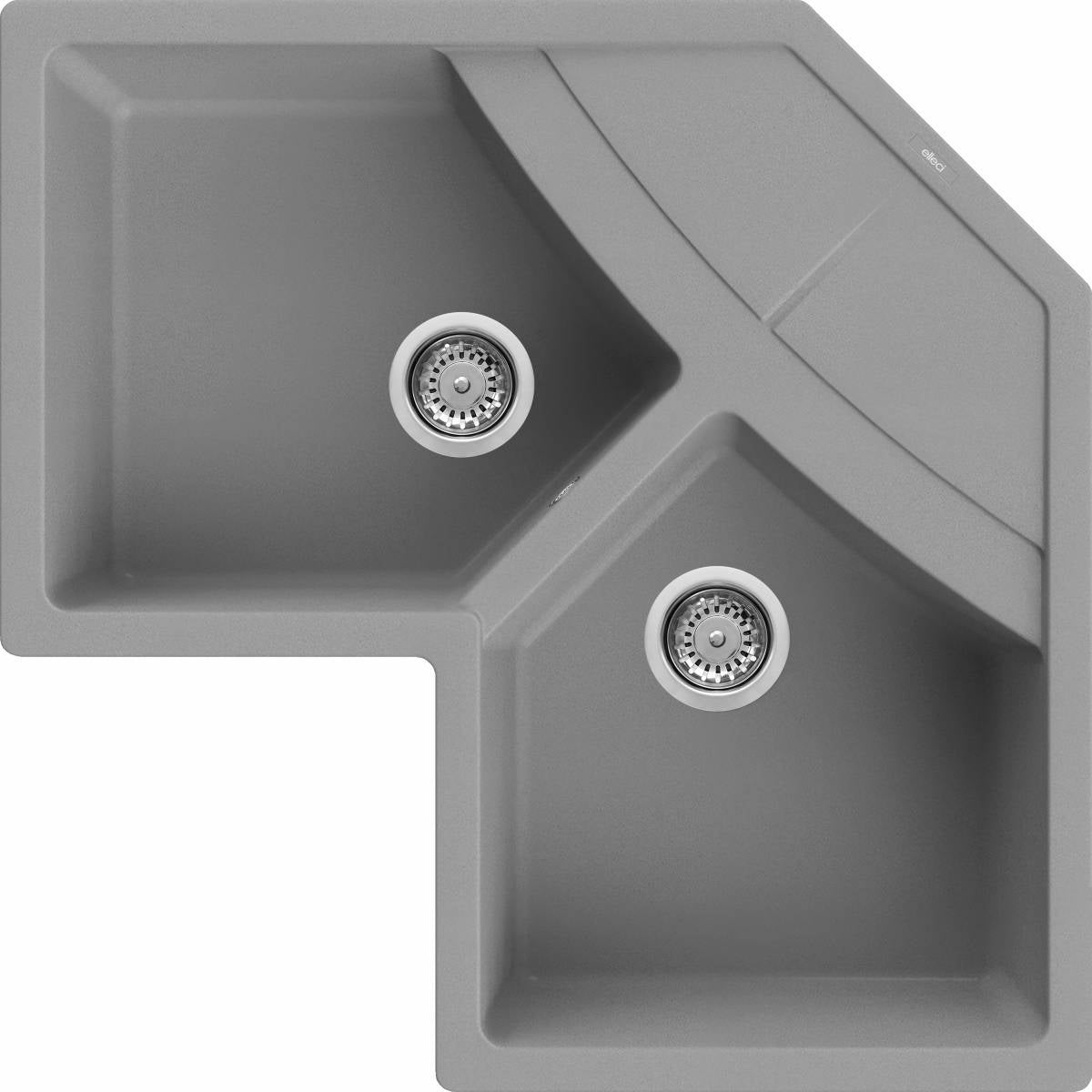ELLECI - Mosogatótálca Unico CORNER sarok G48 Cemento