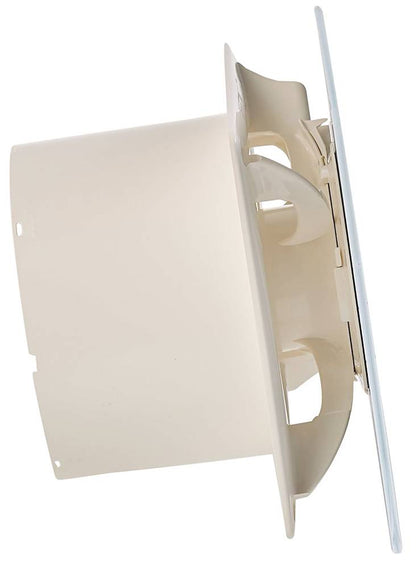 Cata E-150GTH ventilátor üveg előlappal, utószellőztető, alapszellőztető és páraérzékelő funkcióval, fehér