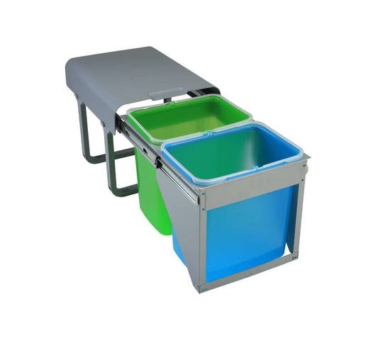 EKOTECH - Beépíthető hulladékgyűjtő EKKO FRONT 40 - 2x16 liter