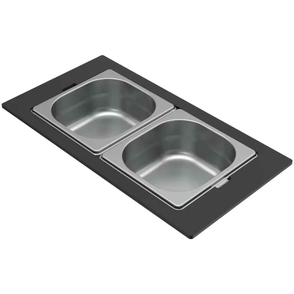 ELLECI - Tároló edény kétrészes gourmet 418 HPL kerettel - Inox