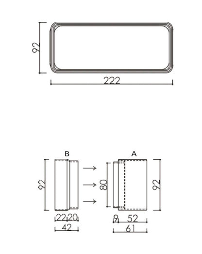 AIRA - Légtechnikai elem lapos csatorna adapter Quadro sorozathoz