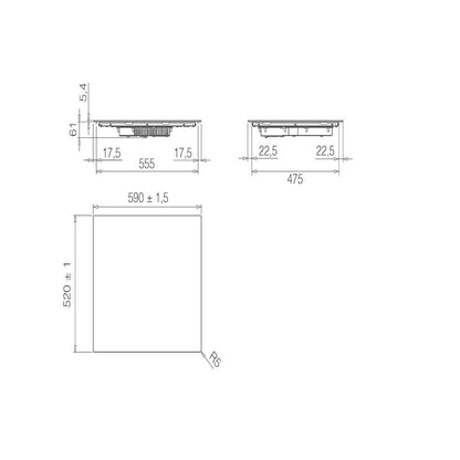 ELICA - Beépíthető indukciós főzőlap PRIMIS 603 BL PRF0199860