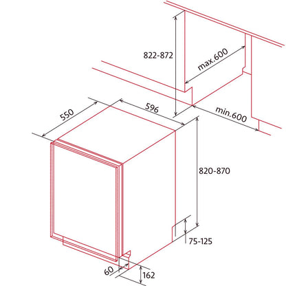 NODOR - Beépíthető fagyasztószekrény NorFrost ICE-82 BI + Ajándék Hűtőtáska