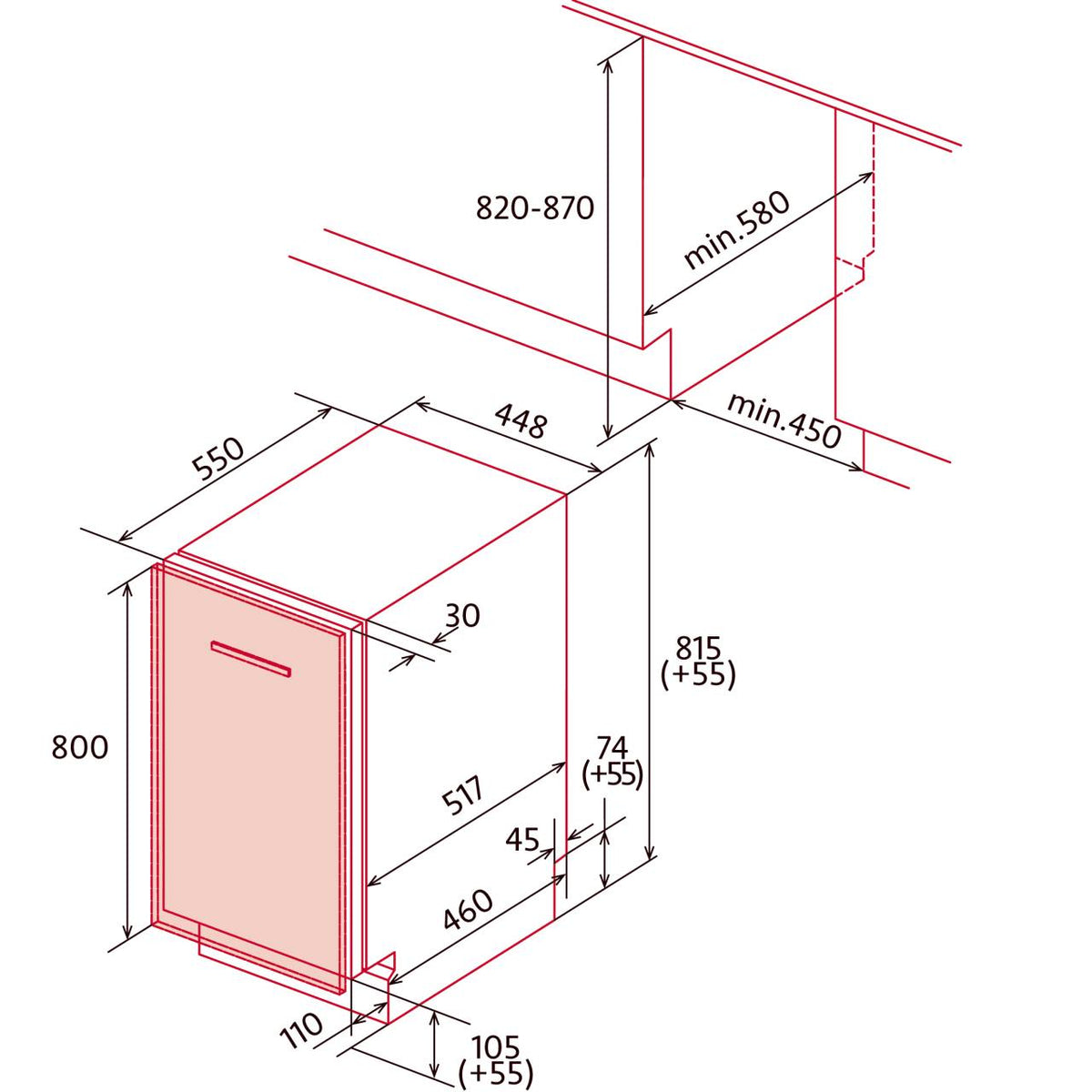 NODOR - Beépíthető mosogatógép NorCare DW-4611 I SL