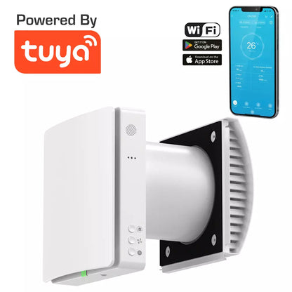 HOLTOP/AIRWOODS - AV-TTW5-W NCIE15CO2 egyhelyiséges hővisszanyerős szellőztető automata zsaluval, WiFi-vel, CO2 érzékelővel, 15 - 25 cm falhoz