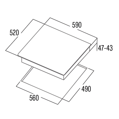 CATA - Beépíthető kerámia főzőlap TT-6004