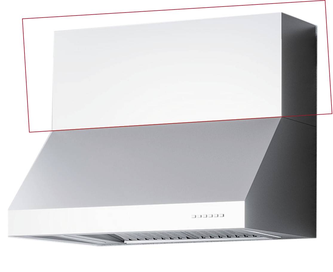 SIRIUS - Páraelszívó csőtakaró kürtő SL-109 TW 120 cm, inox