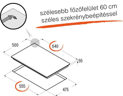 CATA - Beépíthető gázfőzőlap LCI-6031 BK