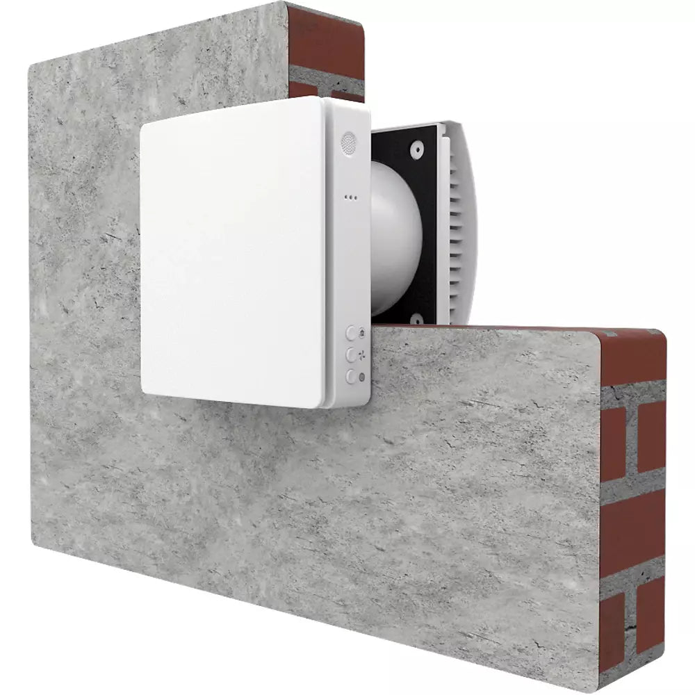HOLTOP/AIRWOODS - AV-TTW5-W NCIE15CO2 egyhelyiséges hővisszanyerős szellőztető automata zsaluval, WiFi-vel, CO2 érzékelővel, 15 - 25 cm falhoz