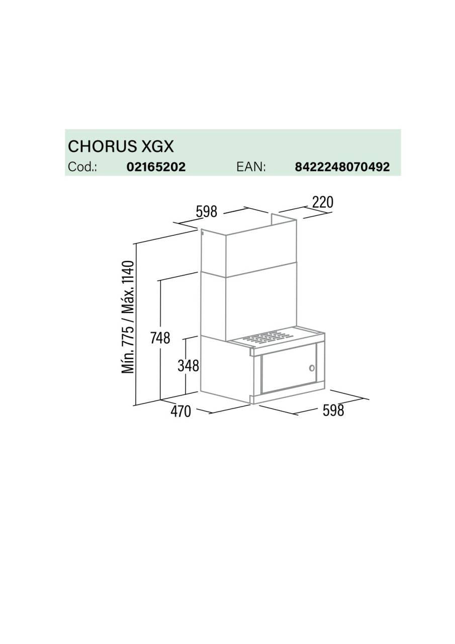 CATA - Mikrohullámú sütő beépített elszívóval CHORUS XGX
