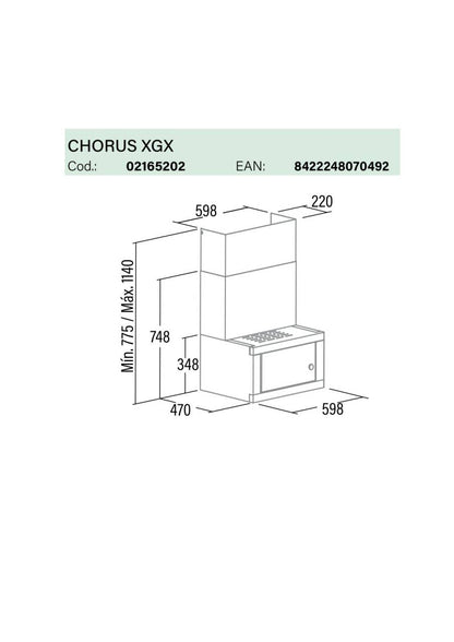 CATA - Mikrohullámú sütő beépített elszívóval CHORUS XGX