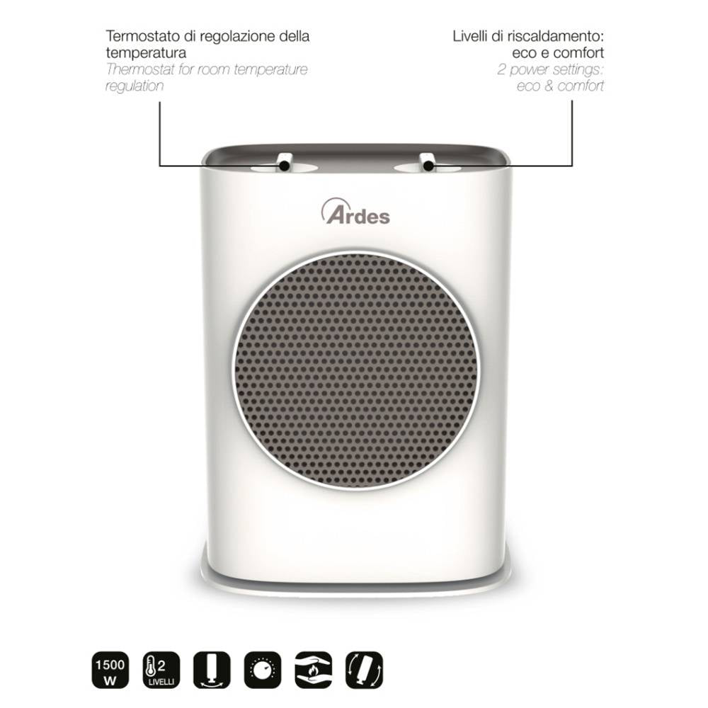 ARDES 4P03O PTC kerámiabetétes hősugárzó 1500 W