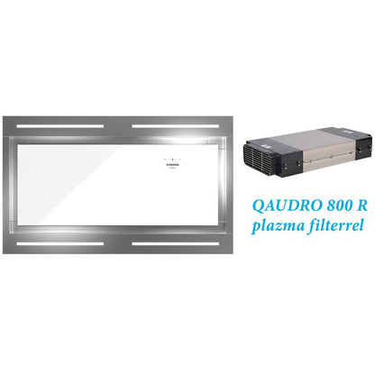 Nodor - Páraelszívó NorBreeze ISLA DEIMOS 1000 RF Inox/Fehér hob to hood + plazma filter QUADRO 800 R