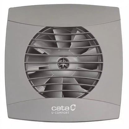 Cata UC-10 Hygro Silver ventilátor utószellőztető és páraérzékelő funkcióval, fordulatszám állítási lehetőséggel, pillangószeleppel, szürke