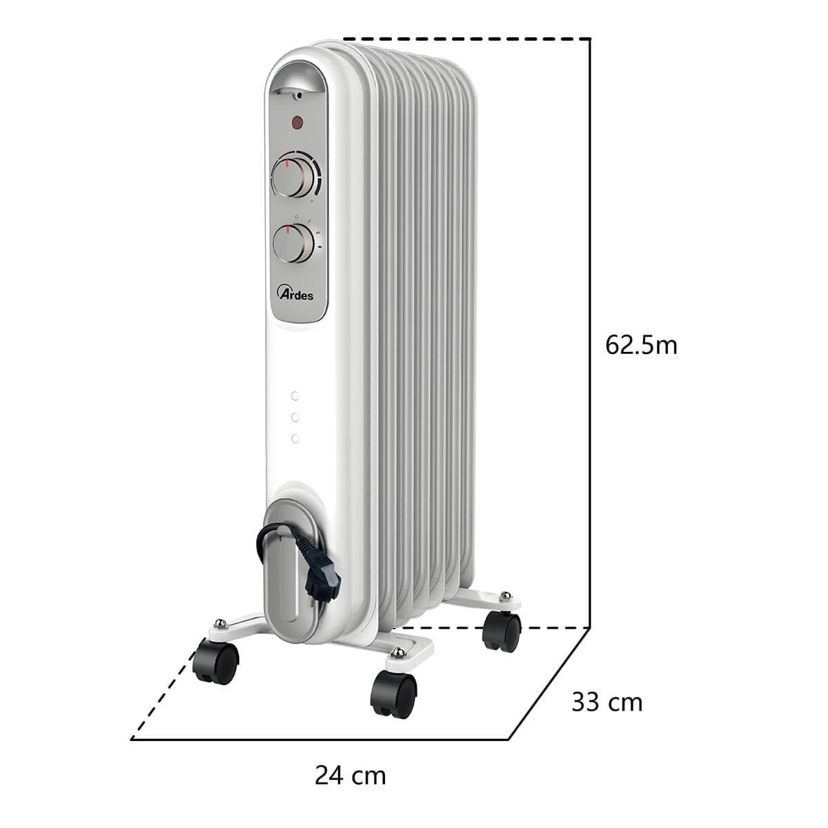 ARDES 4R07S  Elektromos olajradiátor  7 tagos 1500W szürke