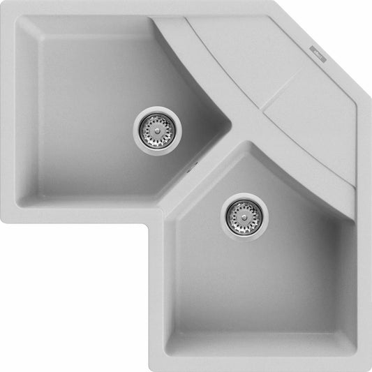 ELLECI - Mosogatótálca Unico CORNER sarok M79 Aluminium