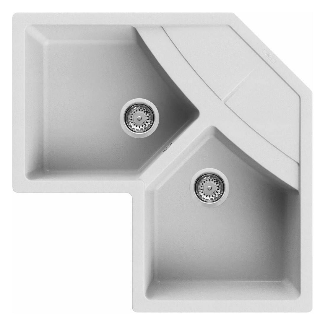 ELLECI - Mosogatótálca Unico CORNER sarok G68 Bianco