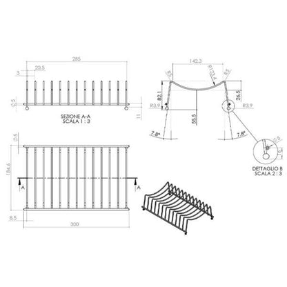 ELLECI - ADI01300 Edényszárító rács inox - Kifutó termék!