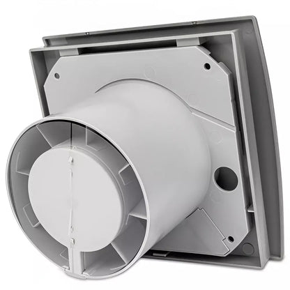 Cata UC-10 Silentis Hygro szürke ventilátor utószellőztető és páraérzékelő funkcióval, fordulatszám állítási lehetőséggel, dekoratív előlappal, pillangószeleppel