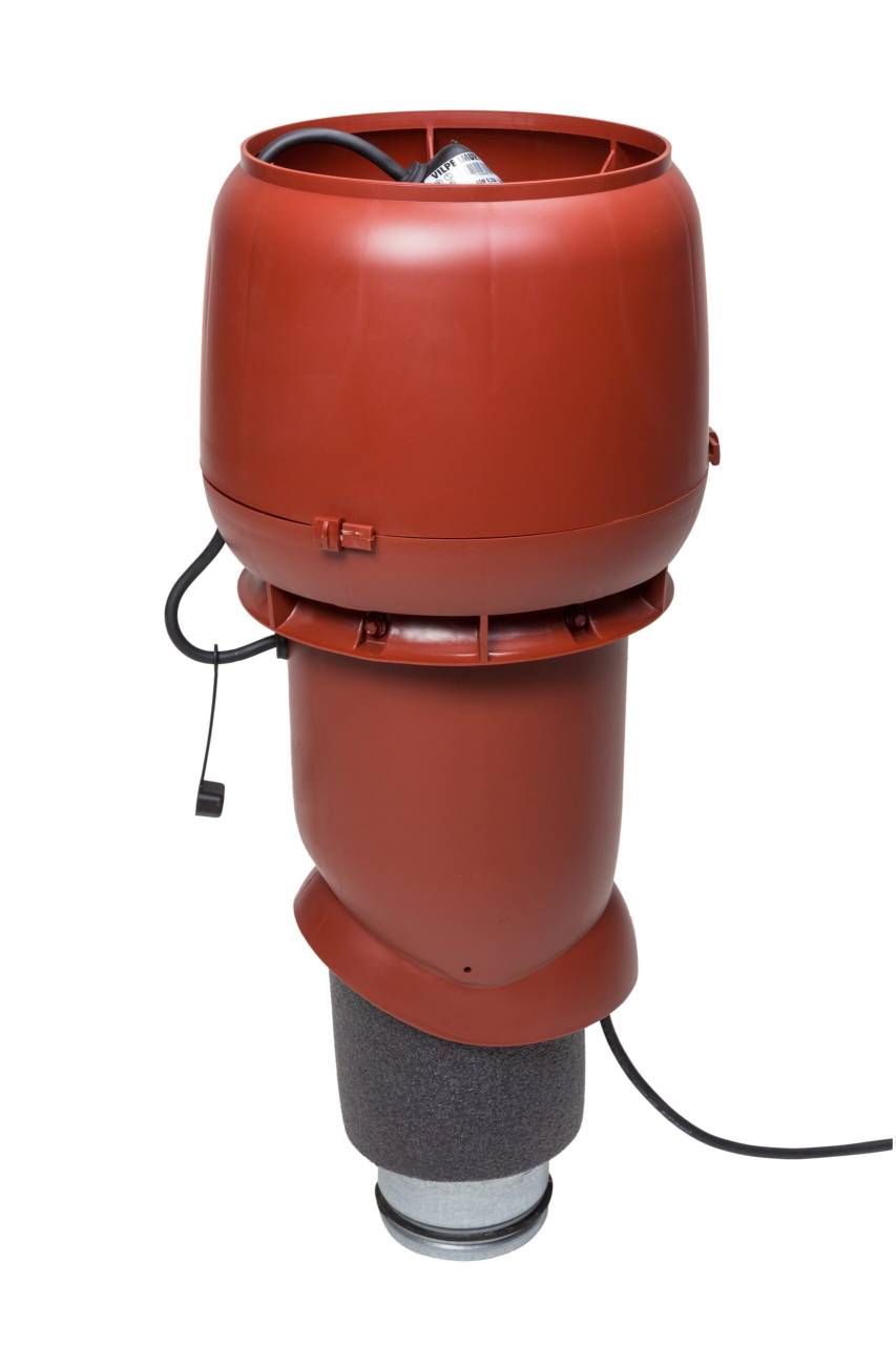 VILPE® E190P/125/IS/500 tetőventilátor, vörös