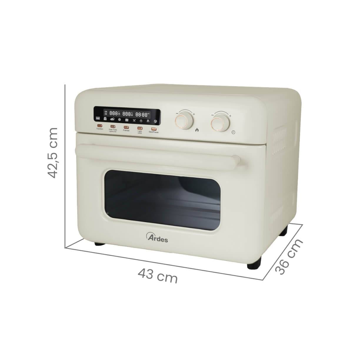 ARDES ARFRYA02W 30 literes Air Fryer forrólevegős sütő, olajsütő - forgókosárral ajándék ARDES 1T20 kenyérpirítóval