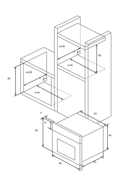 CATA - Beépíthető sütő MDS-8008 BK