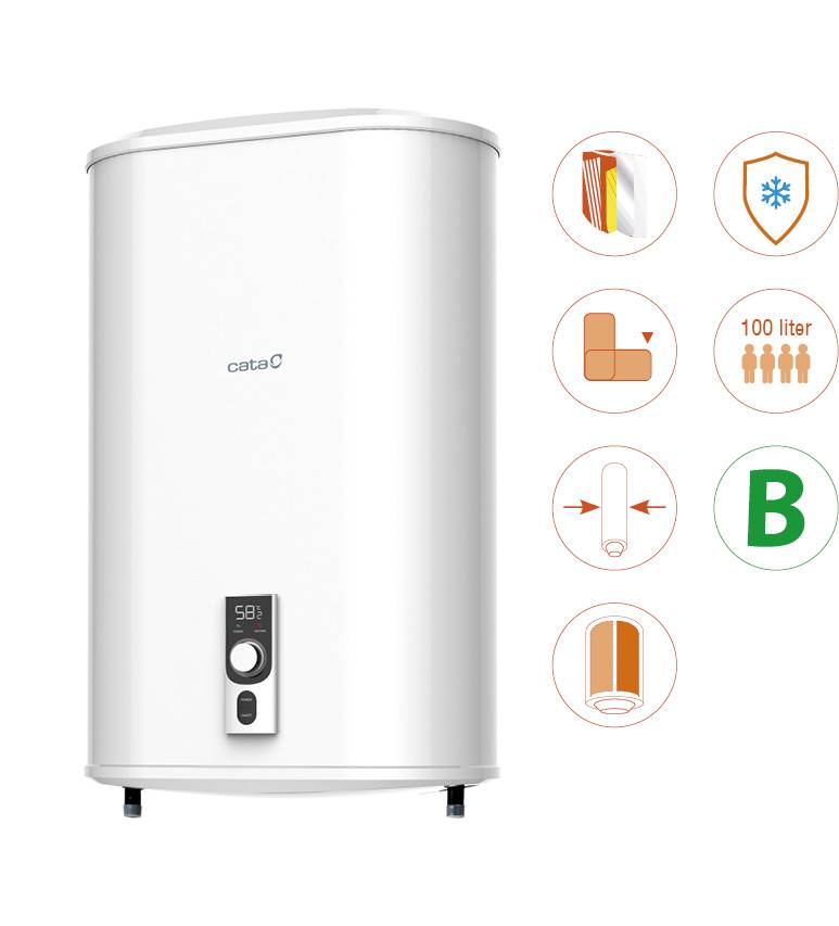 CATA - Elektromos vízmelegítő CTRS-100 REV SLIM, Smart, Fagyvédelem, Elfordítható