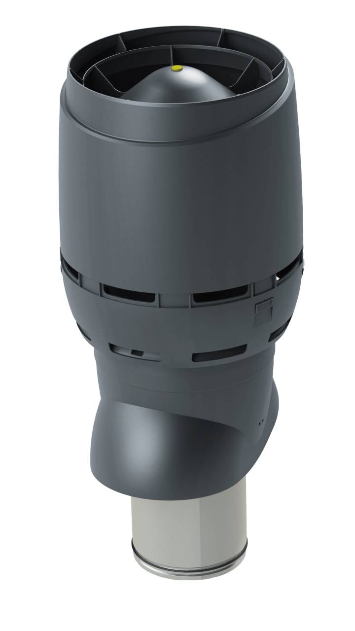 VILPE 200P/IS/500 XL FLOW tetőszellőző, szürke